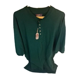 Auténtica Camisa Polo GFC Vintage Años 90 Cuello Denim Verde Para Hombre Grande Nueva con Etiquetas - Imagen 1 de 5