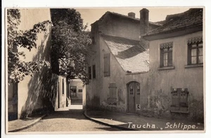 AK Taucha Schlippe Gastwirtschaft Geschäft Werbung Emailschild Urbin Conti B218 - Bild 1 von 2