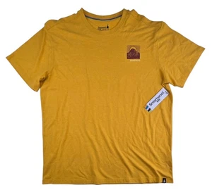Smartwool Forest Graphic Short Sleeve Tee T shirt Honey Gold Mens XL New - Picture 1 of 7