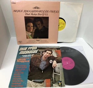 2 Merle Haggard Vinyl Lps Merle Haggard & Bonnie Owens, Okie Form Muskogee - Foto 1 di 2