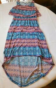 Cato Girls Youth Dress 33239492 Multicolored Dress XL 18 Striped Sleeveless NWT