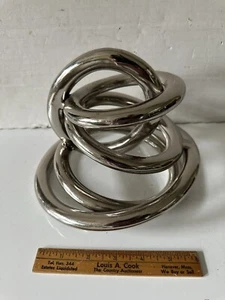 Escultura de colección MCM Kinetic Tangle pulido tubular cromo modernismo Zawitz - Imagen 1 de 11