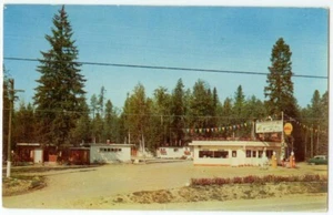 1950s Quesnel British Columbia Canada Mule Train Auto Court Shell gas station - Picture 1 of 2