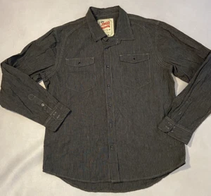 JNCO Pinstripe Button up Men's long sleeve shirt XXL Black white micro stripe - Picture 1 of 7