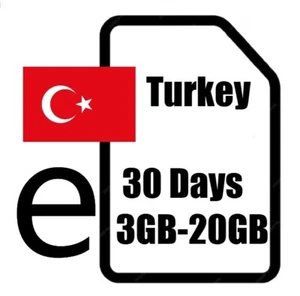Turkey eSIM 3GB - 20GB for 30 Days - DIGITAL Travel eSIM - Picture 1 of 4