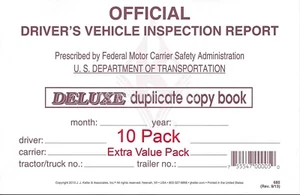 Keller 685 (015B) Detailed Driver's Vehicle Inspection Book Report - Pack of 10 - Picture 1 of 3