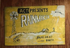 Antique Yellow Wooden Sign - Picture 1 of 4