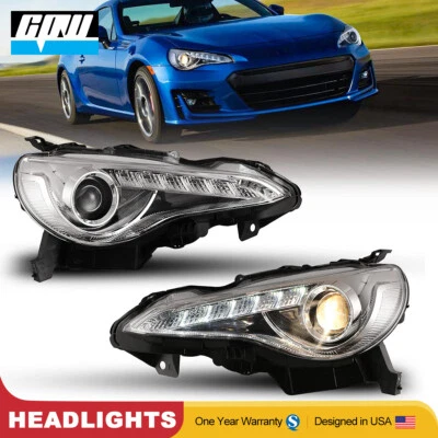 LED DRL Projector Headlights For 2013-2016 Subaru BRZ Toyota 86/Scion FR-S Lamps — 第 1/4 张图片