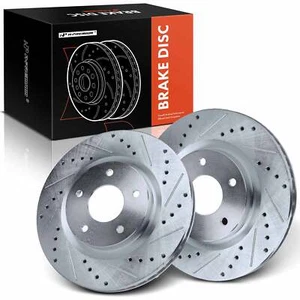 Rotores de freno delanteros perforados y ranurados para Nissan Juke 2011-2017 Sentra 2017-2019 - Imagen 1 de 8