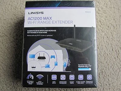 New Linksys RE6500 AC1200 MAX Dual Band Wi-Fi Range Extender 2.4GHz & 5.0GHz - Image 1 of 4