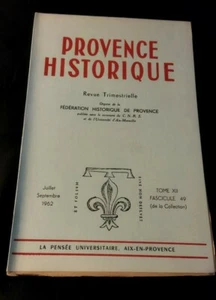 Historische Provence Juli September 1962 Band XII Heft 49 - Bild 1 von 3