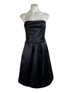 Dolce & Gabbana Satin Black Strapless Party Cocktail Dress Women’s Size 44 - Picture 1 of 6