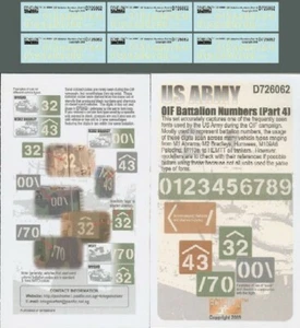Números de Batallón Echelon 726062 1/72 US OIF Pt4 - Imagen 1 de 1