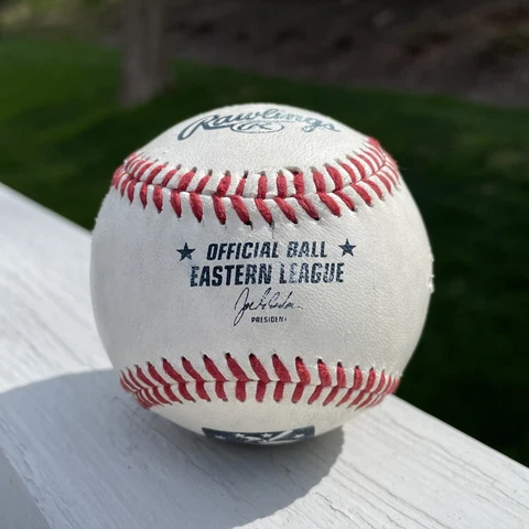 RAWLINGS EASTERN LEAGUE GAME USED MILB MINOR LEAGUE BASEBALL BALL JOE MCEACHARN Cover