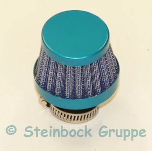 Eloxiert Türkis Ø 18mm Qualität Motorsport Gummiflansch Entlüftungsfilter - Bild 1 von 2