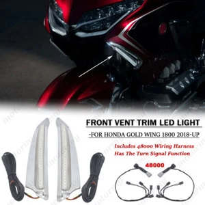 LED Front Vent Trim Turn Signal Lights For Honda GoldWing GL1800 DCT 2018-UP - Picture 1 of 11