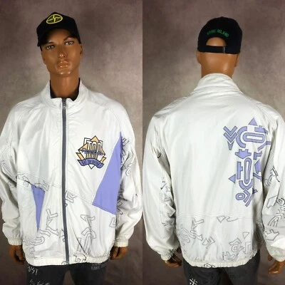Vintage 90s Reebok TOP Classic Get The Feeling White Jacket OLD SCHOOL Size L-XL - Image 1 of 4