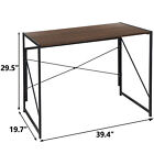Writing Computer Desk Home Office Pc Laptop Table Industrial Style Foldable Desk
