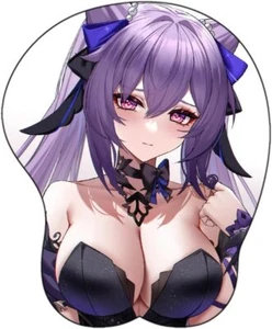 Anime Mouse pad Keqing Anime Design 3D Ergonomic Mouse Pad with Wrist Rest – Sof - Picture 1 of 54