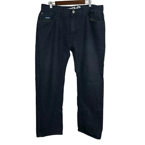 ENYCE Vintage Dark Wash Jeans Herren Y2K Baggy bestickt Hip Hop Skate Rap 40x32 - Bild 1 von 10