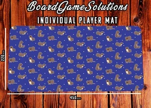 Patterned Playmat, Purple Otters Printed Neoprene Card Table Mat for Gaming - Picture 1 of 2