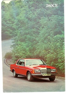 Mercedes-Benz 280CE 280 CE 1978 1979 2-seitiges A4 UK Datenblatt Prospekt - Bild 1 von 2