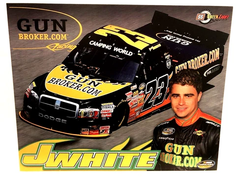2010 SS GREENLIGHT JASON WHITE DODGE #23 CAMPING WORLD TRUCK SERIES POSTCARD Cover