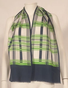 60'S FRENCH VINTAGE LONG STRIPE SCARF 56" x 10" - Picture 1 of 2