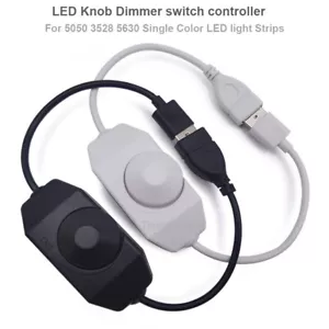 LED Light Strip Dimmer PWM Dimming Controller Knob ON/Off Switch 5V DC12V-24V 3A - Picture 1 of 9