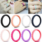 Women Silicone Wedding Engagement Ring Women Flexible Rubber Band Gym Sports #