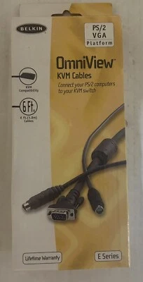 NEW Belkin OmniView KVM Cable 1.8m PS/2 VGA F1D9000-06 - Image 1 of 4