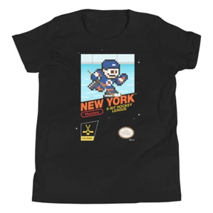 Camiseta deportiva del equipo de hockey de los isleños de Nueva York 8 bits de Nintendo joven niño niño niño niño - Imagen 1 de 10