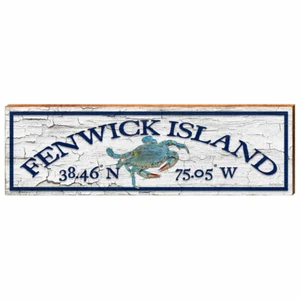 Fenwick Island Wohndeko Schild gedruckt auf Echtholz 30" x 9,25 PER2-NAM58M-W-2 - Bild 1 von 2