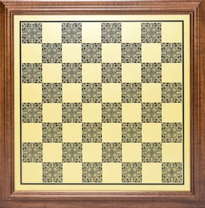 Schach Dame Brett Antik Finish Klassisch Sockel Größe 1 3/16" Quadrat - Bild 1 von 2