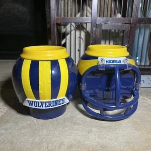 Fanmug Michigan Wolverines Football Helmet Team Plastic Mugs Removable cup 5" - Picture 1 of 15