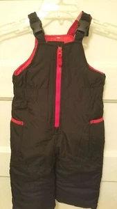 Baberos de nieve Carter's Infant talla 18 meses negros con ribete rojo - Imagen 1 de 6