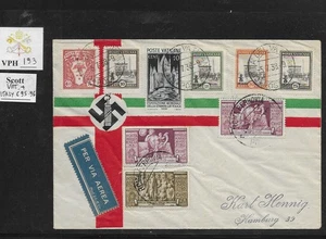 VPH_193. VATICAN. Postal document to Germany w. mixed ITALY & VATICAN franking. - Picture 1 of 1