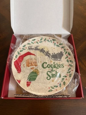 American By Design Lenox Galletas para Santa 9" Plato Navidad Galletas Plato Foto 1 de 4