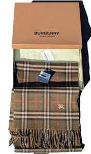 Rare Color Brand New with Tag And Box Burberry Check Reversible Lana Wool Scarf - Picture 1 of 13