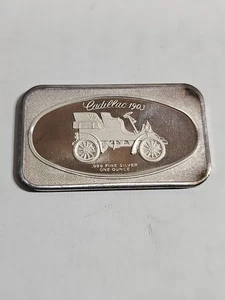 1903 Cadillac Car Madison Mint Rare Vtg Bullion-999 Silver 1 Oz Ounce Art Bar - Picture 1 of 2