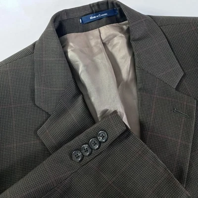 Ralph Lauren Chaps Hombres Blazer 44R Oliva Cuadros Lana Cachemira Abrigo Deportivo Chaqueta Foto 1 de 4