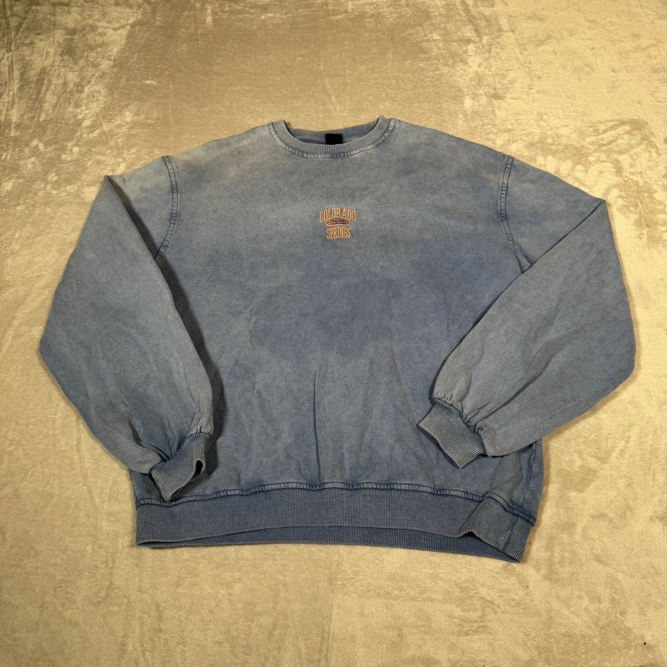 Urban Outfitters Sweatshirt Mens Small Blue Cotton Fleece Colorado Springs 1995 - Image 1 of 4