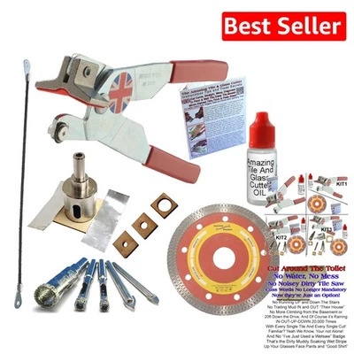 Versatile Tile Cutter Kit - Diamond Grinder Blade & Hacksaw Blade for Clean Cuts - Image 1 of 4