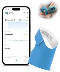 Baby Pulsoximeter fuß, Sauerstoffsättigung Messgerät Sauerstoffgehalt, Herzfrequ - Bild 1 von 7