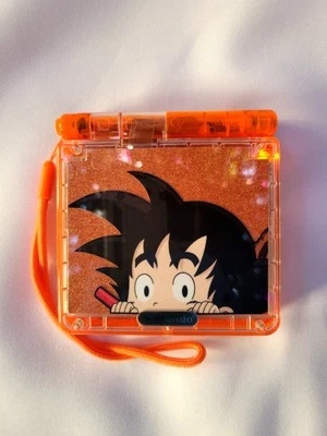Kid Goku Game Boy Advance SP w/ Clear Orange Shell & IPS M2 - Image 1 of 4
