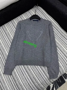 wool round neck Bead embroidery knitted sweater loose pullover comfort women2025 - Picture 1 of 3
