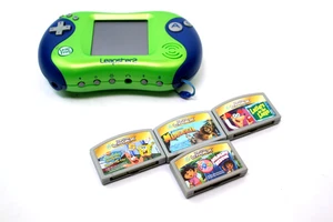 LeapFrog Leapster2 Learning Game System Green/Blue with 3 Game Cartridges - Picture 1 of 8