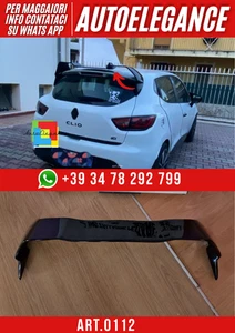 💕ART. 0112 SPOILER RENAULT CLIO 4 IV STANDARD LOOK R NERO LUCIDO💕 - Foto 1 di 5
