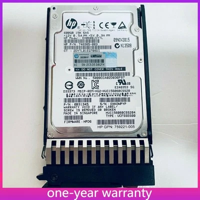 New HP 787642-001 J9F42A MSA 600GB SAS 12Gb/s 15K SFF 2.5IN DUAL PORT ENT HDD US - Image 1 of 4