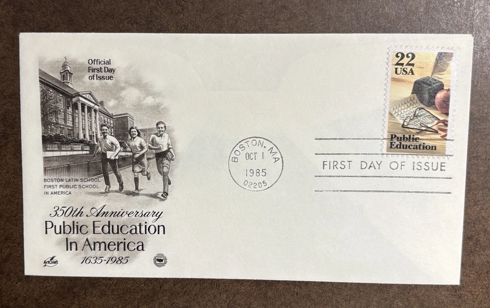 U.S. 350TH ANNIVERSARY OF PUBLIC EDUCATION SC#2159 ARTCRAFT CACHET UA - Image 1 of 1